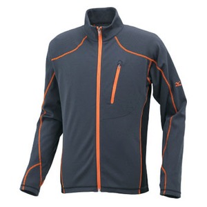 ミズノ（MIZUNO） ブレスサーモ・サーマルロフト長袖フルジップシャツ Men's XL 08（チャコール）