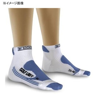 X SOCKS（Xソックス） ゴルフレディー S 82（ホワイト×スカイブルー）