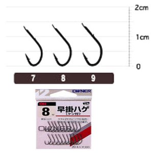 オーナー針 OH早掛ハゲ（ケン付） 7号 ガンブラック