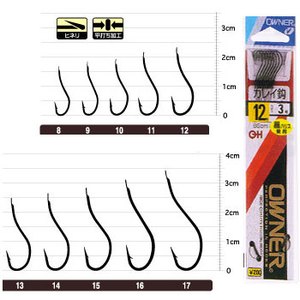 オーナー針 OHカレイ鈎（糸付） 13号-3 金