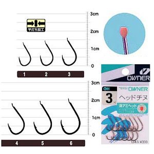 オーナー針 OHヘッドチヌ 6号 淡紫