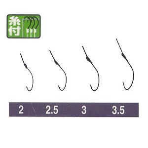 オーナー針 赤 ワカサギ（糸付） 3.5号-0.6