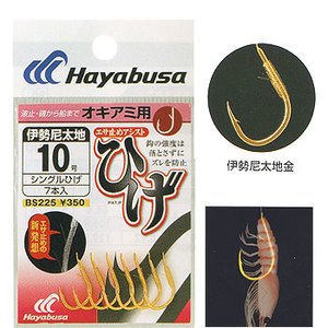 ハヤブサ（Hayabusa） ひげ鈎  伊勢尼太地金 12号