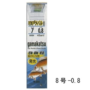 がまかつ（Gamakatsu） ピチ2（ピチピチ）メバル金 発光 糸付 鈎8／ハリス0.8 金