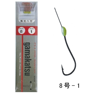 がまかつ（Gamakatsu） 発光ハゼ 糸付 釣8号-1 赤