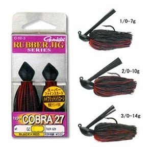 がまかつ（Gamakatsu） RUBBER JIG Type COBRA27 2個入 ＃1／0ー7g ブラック／パープル