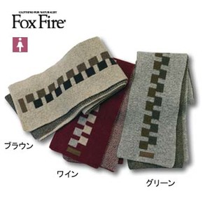 Fox Fire（フォックスファイヤー） ブロックパターンマフラー フリー グリーン