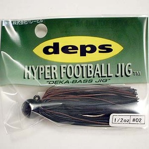 デプス（Deps） HYPER FOOTBALL JIG（ハイパーフットボールジグ） 1／2oz ＃02 ブラック／ブラウン