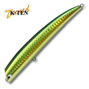 タックルハウス（TACKLE HOUCE） Tuned K-TEN リップレスミノー 120mm No.107 SH・イエロー／グリーン