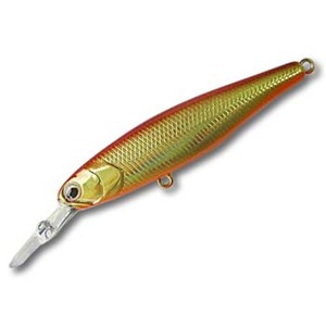 ノースクラフト（NORTH CRAFT） DOWN CROSS MINNOW（ダウンクロスミノー） トレブルフックモデル 76mm LRGO（レーザー赤金）