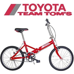 ミムゴ TOM'S（トヨタチームトムス）20インチ 折タタミ自転車 20インチ レッド