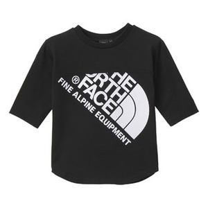 THE NORTH FACE（ザ・ノースフェイス） JUMBO LOGO 3／4 TEE KID’s 120 K（ブラック）