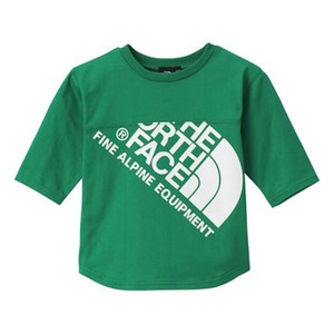 THE NORTH FACE（ザ・ノースフェイス） JUMBO LOGO 3／4 TEE KID’s 120 PK（パークグリーン）