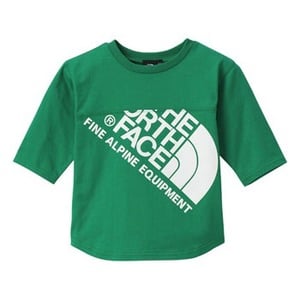 THE NORTH FACE（ザ・ノースフェイス） JUMBO LOGO 3／4 TEE KID’s 140 PK（パークグリーン）