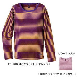 モンベル（montbell） WIC.ブリーズスパンボーダーロングスリーブT Women's L LC×IV（ライラック×アイボリー）