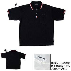 がまかつ（Gamakatsu） GM-3074 ハイグラ ポロシャツ M ブラック