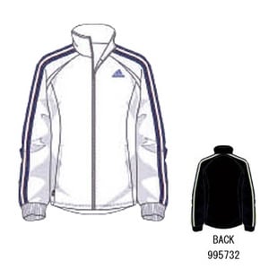 adidas（アディダス） R6730 adi-COOL ウォームアップジャケット O ホワイト×パシフィックブルーS07