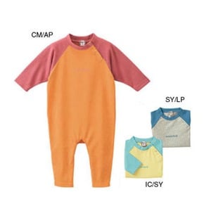 モンベル（montbell） WIC.ロングスリーブロンパース Baby's 90 アイス×シルクイロエロー（IC／SY）