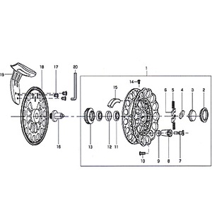 ダイワ（Daiwa） BJ85 パーツ：スプール（1-15）（部品No.001）