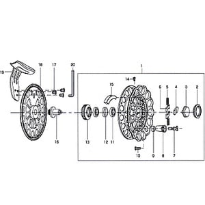 ダイワ（Daiwa） BJ85 パーツ：ハンドルノブSC（B）（部品No.010）