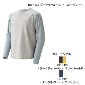 モンベル（montbell） WIC.ライト ラグランロングスリーブTシャツ Men's M DN×IV（ダークネイビー×アイボリー）