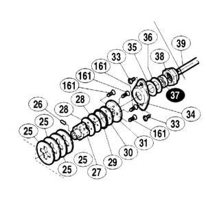 シマノ（SHIMANO） 01 ステラーSW 10000HG パーツ：回転枠ベアリング（部品NO37）