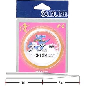 サンライン（SUNLINE） スーパーキャスト テーパーちから糸 15m単品 2号-12号 クリアーブルー