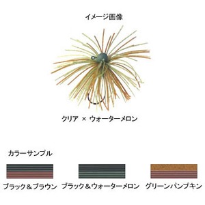 がまかつ（Gamakatsu） ラバージグタイプラウンド25パルキー 2.6g ブラック&ブラウン