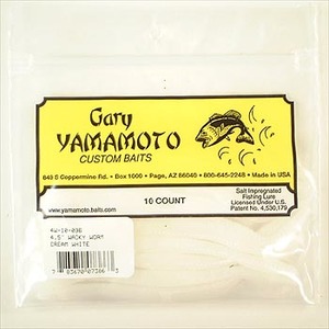 ゲーリーヤマモト（Gary YAMAMOTO） ワッキーワーム4.5” 036 パールホワイト