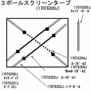 Coleman（コールマン） コーナーポール《3ポールスクリーンタープ》