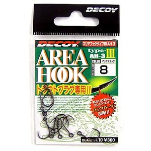 カツイチ（KATSUICHI） AREA HOOK TypeIII AH-3 ＃8 マットブラック