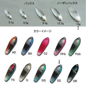 アングラーズシステム ANGS ノーザンバックス 18g GS