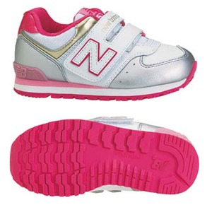 new balance（ニューバランス） キッズ 15.5cm WSG（ホワイト／シルバー／ゴールド）