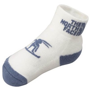 THE NORTH FACE（ザ・ノースフェイス） USAGI Color Socks Short KID's JS WB（ホワイト×ソングブルー）