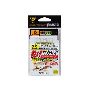 がまかつ（Gamakatsu） 投げワカサギ秋田狐赤金 夜光塗 鈎2.5ハリス0.3