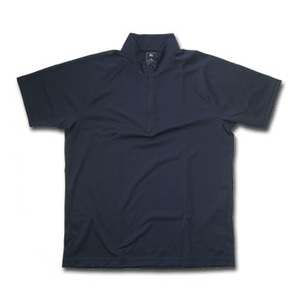 ミズノ（MIZUNO） マジックドライ・半袖ジップネックシャツ LL 14（ネイビー）
