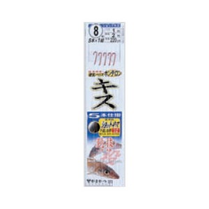 がまかつ（Gamakatsu） 投釣仕掛ショットキス5本競技 鈎8／ハリス1 赤