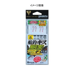 がまかつ（Gamakatsu） 船キス胴突2本仕掛（ショットキス） 鈎7／ハリス1 赤