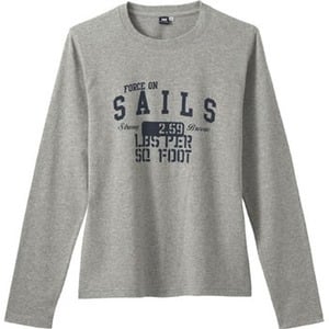 ヘリーハンセン HW39809 ヘリーハンセンプリントロングスリーブTシャツ Women's M Z（ミックスグレー）