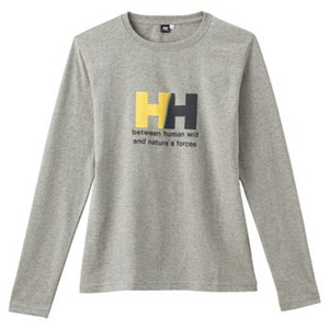 ヘリーハンセン HW39813 ヘリーハンセンロゴロングスリーブTシャツ Women's S Z（ミックスグレー）