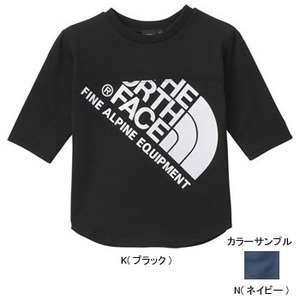 THE NORTH FACE（ザ・ノースフェイス） JUMBO LOGO 3／4 TEE KID’s 120 N（ネイビー）