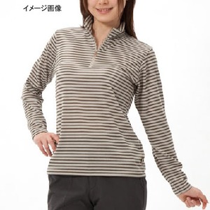 ミズノ（MIZUNO） ブレスサーモ・ボーダーニットジップネックシャツ Women's M 56（モカ）