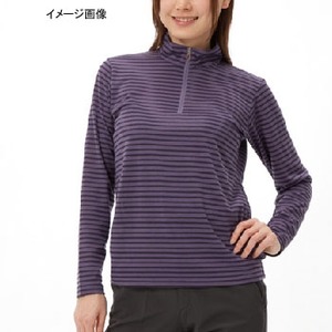 ミズノ（MIZUNO） ブレスサーモ・ボーダーニットジップネックシャツ Women's S 69（バイオレット）