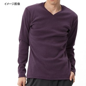 ミズノ（MIZUNO） フライス長袖VネックTシャツ Men's M 69（バイオレット）