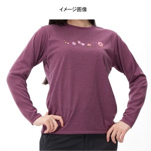 ミズノ（MIZUNO） ライトインナープリント長袖Tシャツ Women's L 66（ワイン）