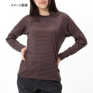 ミズノ（MIZUNO） ボーダーニット長袖Tシャツ Women's S 55（ブラウン）