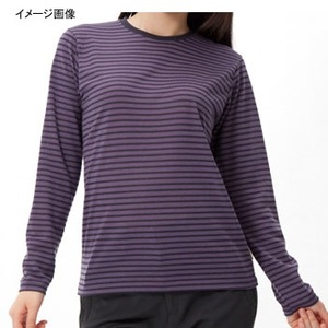 ミズノ（MIZUNO） ボーダーニット長袖Tシャツ Women's L 69（バイオレット）