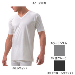 ミズノ（MIZUNO） ファッションインナー MILD Vネック半袖シャツ Men's LL-L 08（チャコールブラック）