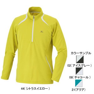 ミズノ（MIZUNO） ドライベクター・エアリーニット長袖ジップネックシャツ Men's M 02（アイスグレー）