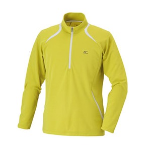 ミズノ（MIZUNO） ドライベクター・エアリーニット長袖ジップネックシャツ Men's XL 44（シトラスイエロー）